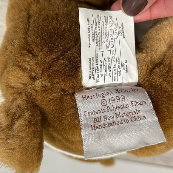 Vintage 1999 Hard Rock Cafe Madrid Teddy Bear Herrington Stuffed Plush Brown - Picture 4 of 8